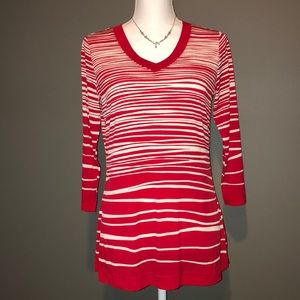 Susan Graver red and white tunic